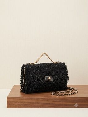 BRAND NEW Charles & Keith Bouclé Tweed Shoulder Bag